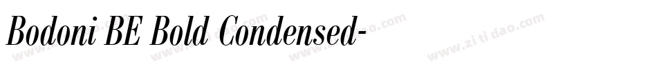 Bodoni BE Bold Condensed字体转换